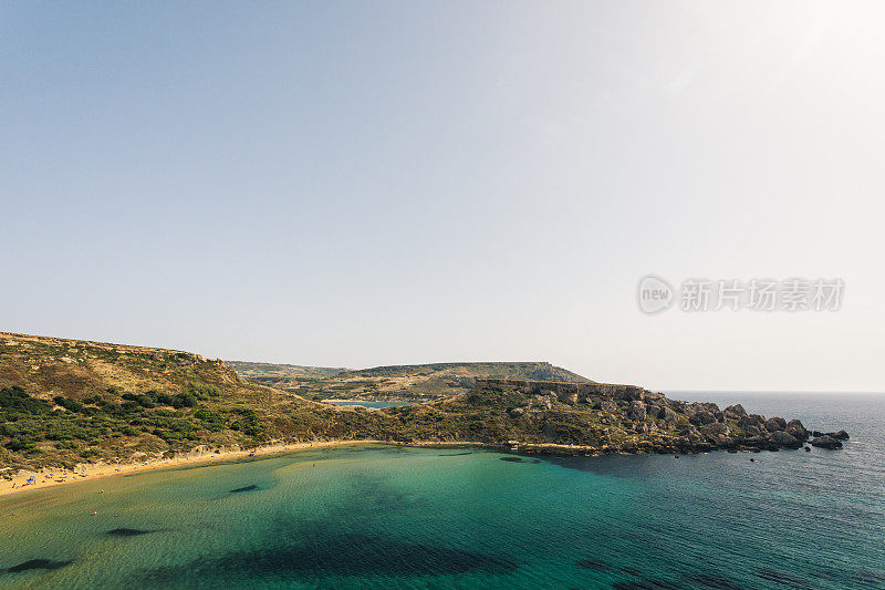 Ghajn Tuffieha海湾沙滩，Mellieha，马耳他